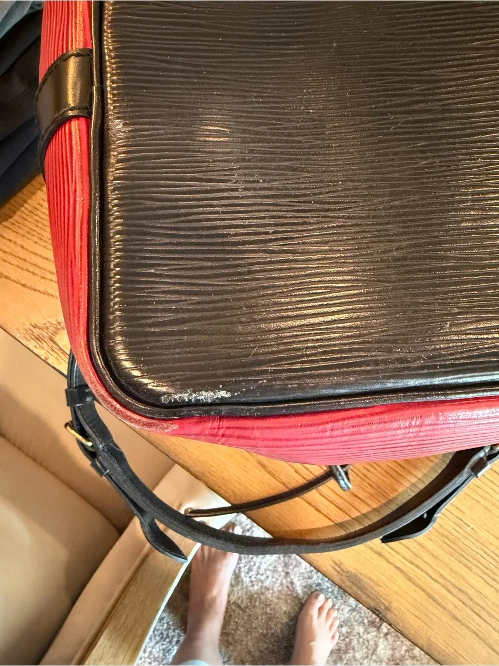 Louis Vuitton Red Leather Noe’